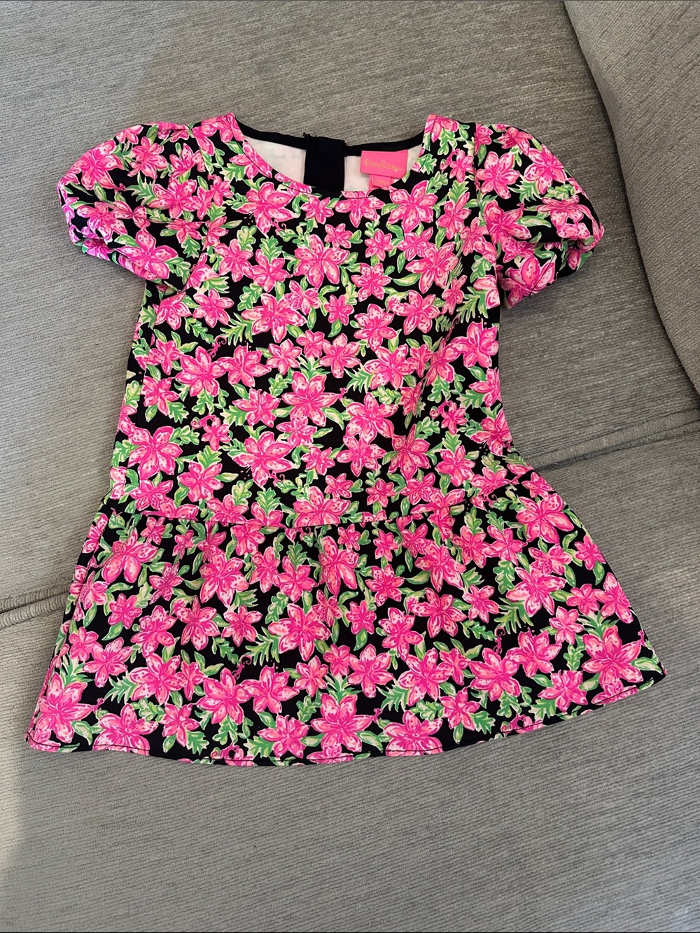 Lilly Pulitzer Pink Floral Girls Dress onyx